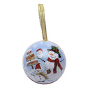 Santa Claus Snowball Tin Box Candy Gift Box Christmas Decor Supply (Snowman