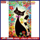Cartoon Flower Cat Oil Paint By Numbers Wall Art Craft Coloring Drawing for Kids