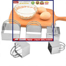 ?Biscuit Cutter Set Square Cookies Cutter with Handle Stainless Steel Dough Tool