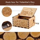Wooden Music Box, Hand Crank Engraved Musical Box, Valentine Gifts (2)