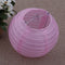 4 inch Round Chinese Paper Lantern DIY Paper Ball Lamp Party Decor (Pink)