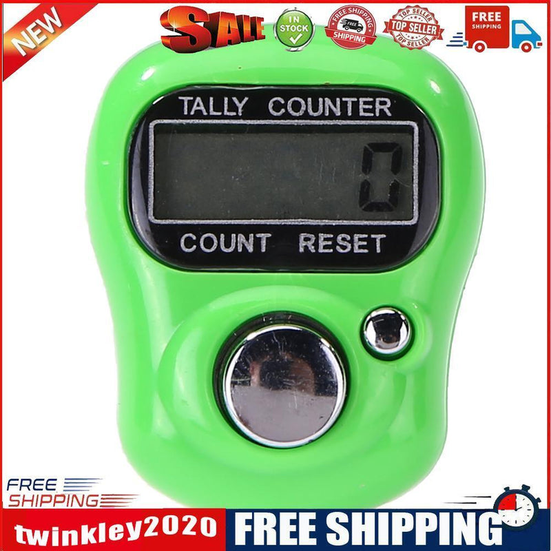 Mini Finger Counter LCD Electronic Digital Counter Range 0-99999 (Green)