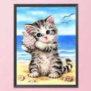 11CT Stamped DIY Cat Full Embroider Needlework Cross Stitch Kits