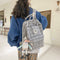 #A Fashion High School Book Bag Adjustable Strap Girls Rucksack for Travel Sho