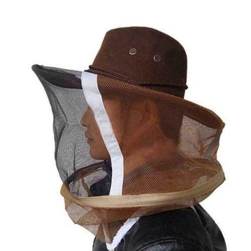 Beekeeping Beekeepers Cowboy Hat Mosquito Bee Insect Head Veil Protect Net C6E9
