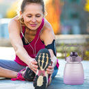 Motivational Water Bottle Portable Big Belly Bottle with Handle & Strap for Kid