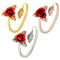 Yarn Guides Finger Wear Rose Flower Shape Sewing Crochet Loop Knitting Ring
