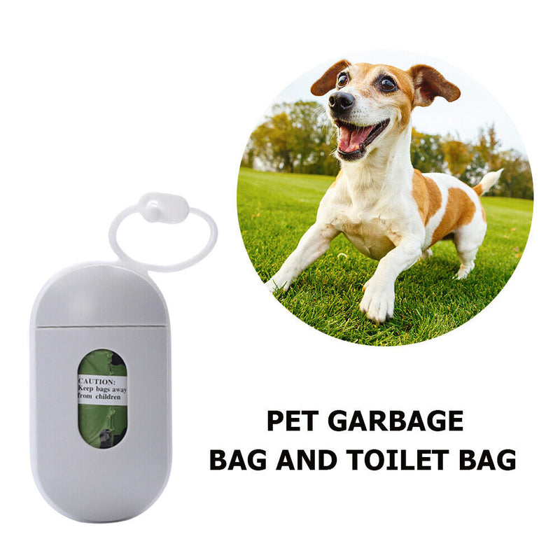 Pet Waste Bag Garbage Dispenser Carrier Case Cat Dogs Poop Holder (Grey)