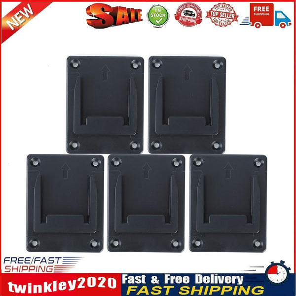 5pcs Tool Holder for Bosch/Makita 18V Lithium Battery Machine Rack (Black) Newly