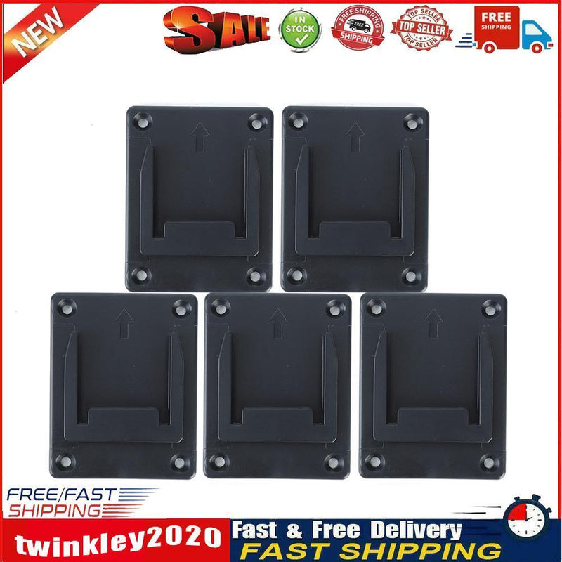 5pcs Tool Holder for Bosch/Makita 18V Lithium Battery Machine Rack (Black) Newly