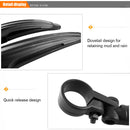 2pcs MTB Bike Mudguard Wings Set Cycling Bicycle Front Rear Fenders (Black)
