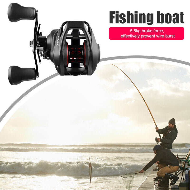 Fishing Reel 12+1BB Dripping Wheel 7.2:1 Gear Ratio Brake System Accessories