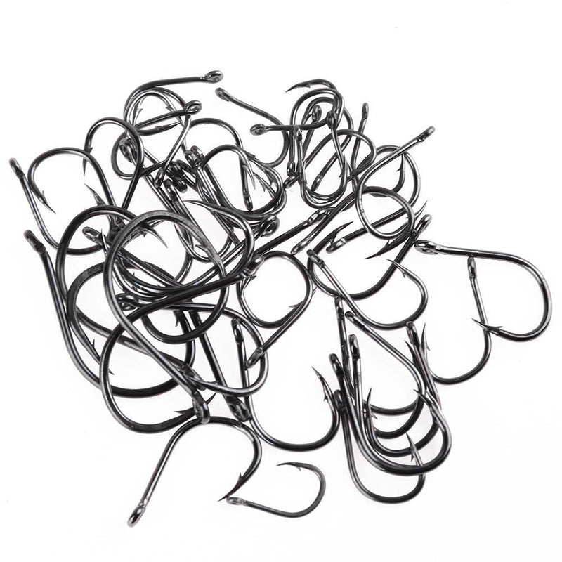 500pcs/Set No. 3-12 10 Types Black Nickel Hook Fishing Accessories