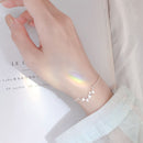 Ginkgo Leaf Pendant Chain Bangle Adjustable Couple Bracelet Leaf Bracelet