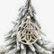 Wooden Pendants Hanging Ornaments Xmas Tree Wood Chip Christmas Decorations