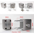 Steel Home 10-12mm Glass Lock 4 Bolts Double Glass Door Lock Both Sides Open