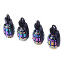 4PCS RAINBOW COLOR MOTORCYCLE TIRE VALVE CAP FOR SCHRADER VALVES ALUMINUM