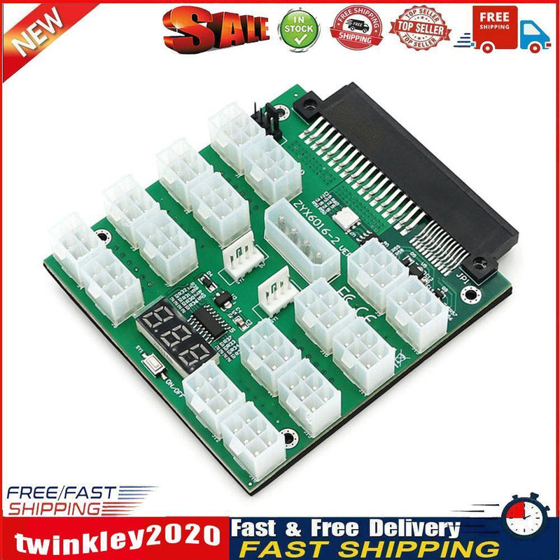 ATX 16x 6Pin Power Supply Module Breakout Board for Dell PSU BTC Mining Newly