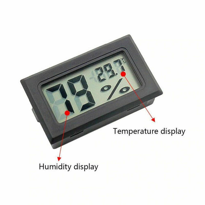 White/Black Digital LCD Temperature Humidity Meter Thermometer Hygrometer Gauge