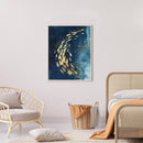 Hand Painted DIY Shoal of Fish Oil Canvas Paint By Numbers Drawing Kit Ornaments