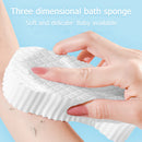 Soft Exfoliating Bathing Sponge Scrubber Exfoliating Massager Tool (White)