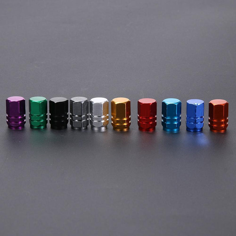 40pcs Aluminum Alloy Car Wheel Tyre Schrader Valve Stem Caps Covers (A) Newly