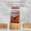 17 Keys Kalimba Mahogany Wooden Thumb Piano Percussion Instrument (Coffee) Newly