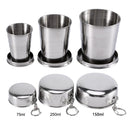 Stainless Steel Foldable Cup Outdoor Camping Travel Portable Teacup (75ml)