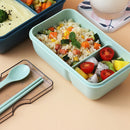 Microwave Lunch Containers Box with Compartments Food Container (Green) Newly