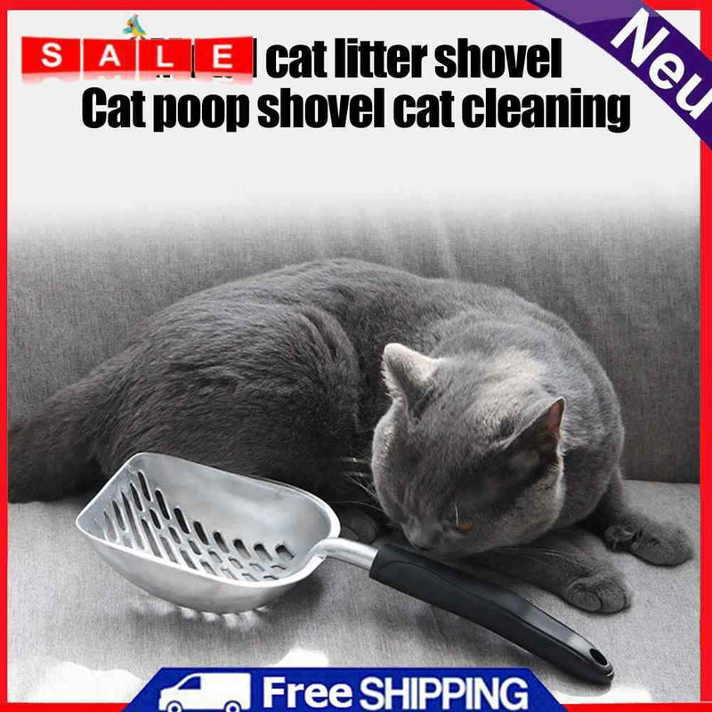 Cat Kitten casting Shovel Aluminium Alloy Metal Waste Poop Cleaner Pet Sand Sh