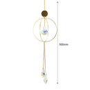 Crystal Ball Iron Ring Hanging Pendant Home Garden Decor (18)