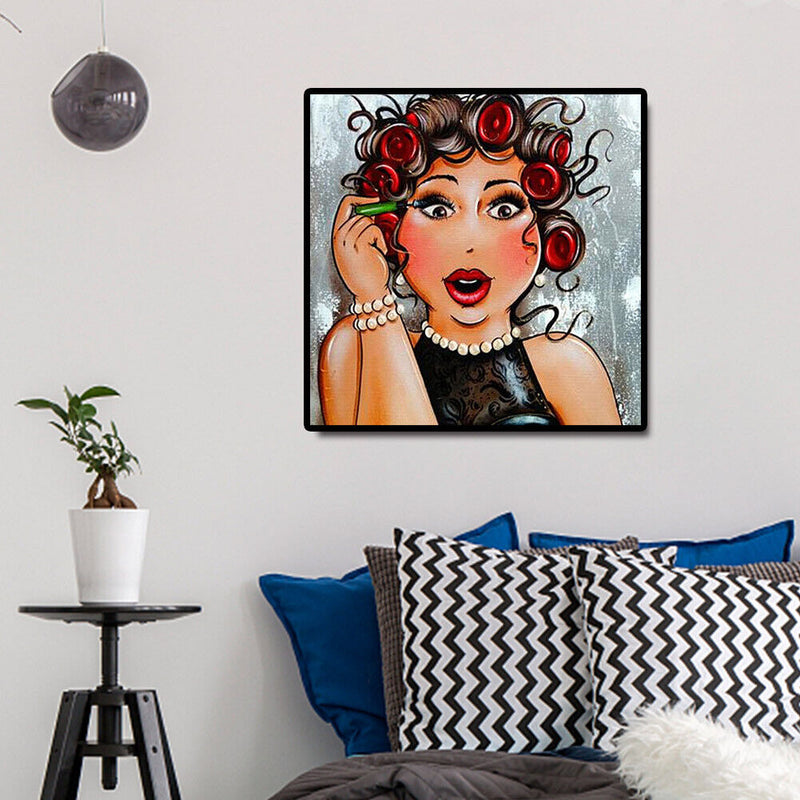 Women 5D diy Full Round Drill Diamond Painting Rhinestone Art Decor (V586)