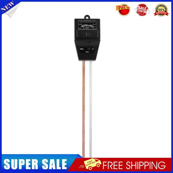 3-in-1 Soil PH Meter Flower Pot Hygrometer Tester Moisture Meter (Black)