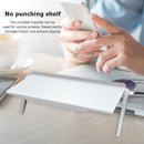Adjustable Computer Monitor Stand TV Screen Top Storage Shelf (White S)