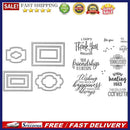 Greetings Label Metal Cutting Die Stencils Transparent Silicone Seal Stamp