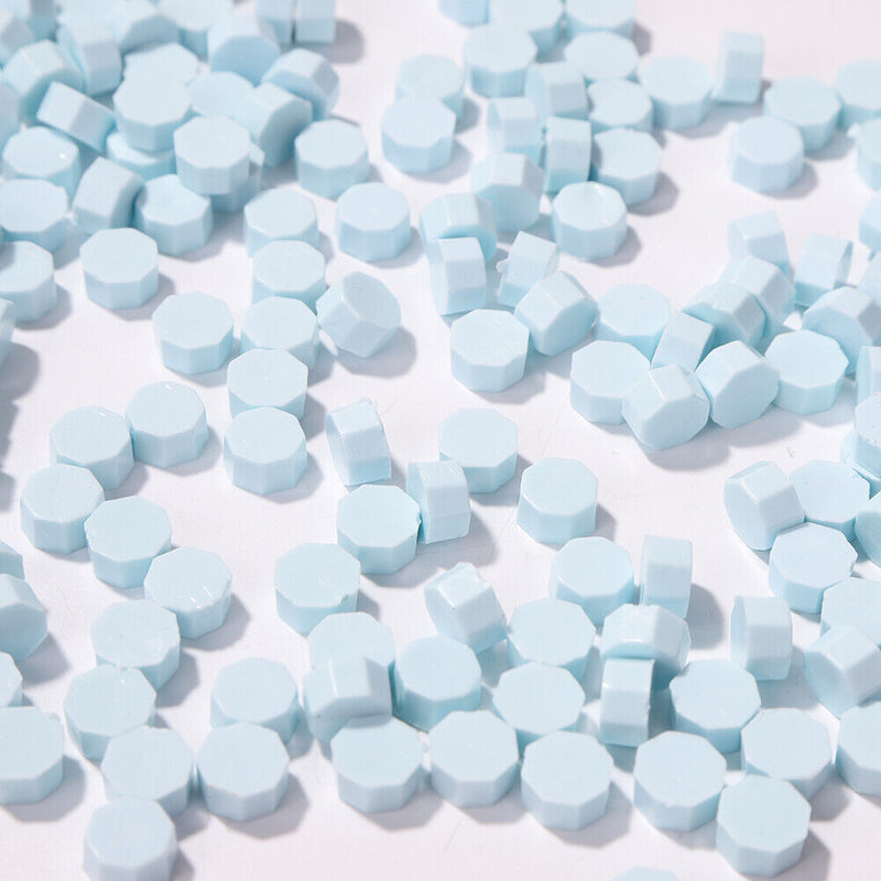 200pcs Blue Sealing Wax Single Color Blue Wax Beads Sealing Stamp Tablet Pill