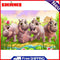Cute Hippo Oil Paint By Numbers Coloring Drawing for Adults Children Home Decor
