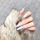 24pcs Glue On Fully Paste Artificial Nail Tips Solid Matte Frosted Manicure Tips