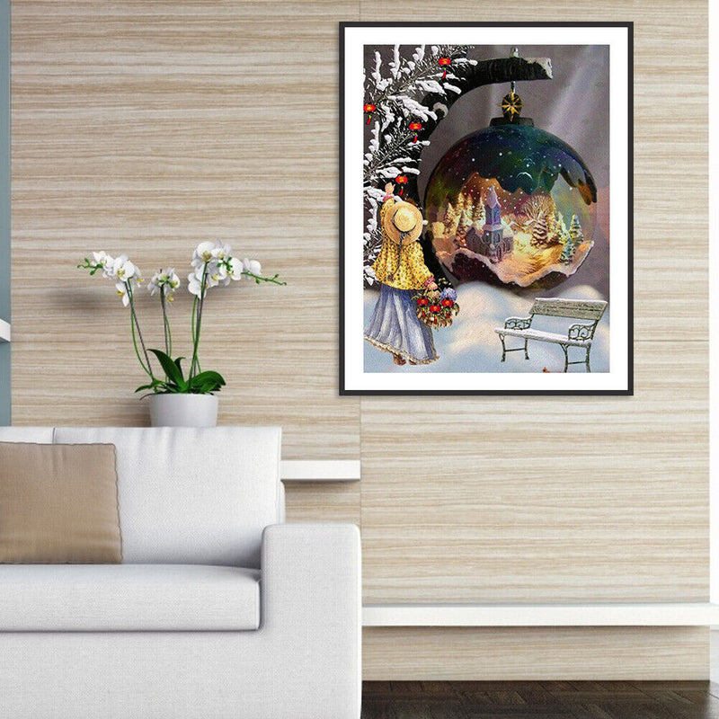 5D DIY Diamond Painting Crystal Ball Girl Full Round Drill Mosaic Art Picture