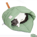 Cute Cat Tent Triangle Warm with Handle Removable Cave for Small Medium Pet
