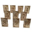1-10 Rustic Wooden Wedding Table Numbers Decors Country Wedding Table Decor`