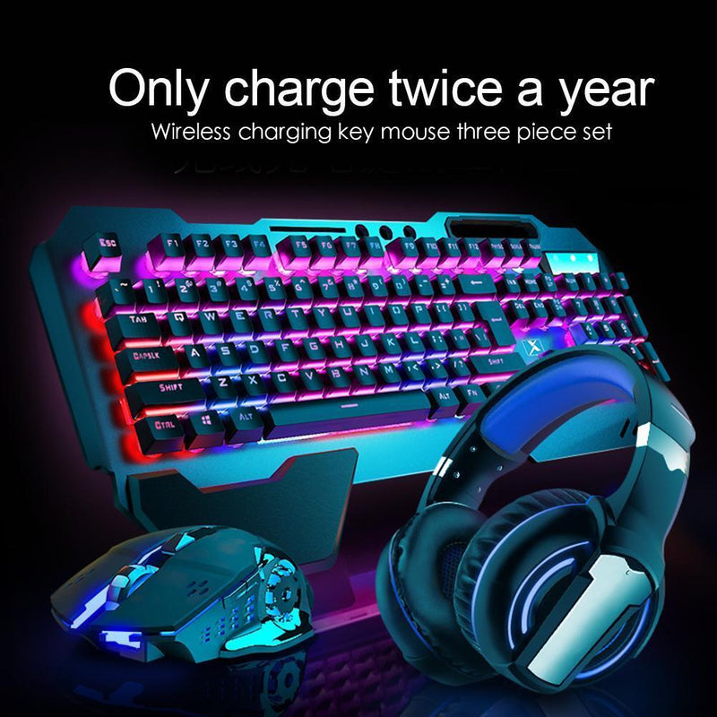 K680 2.4G Wireless Rechargeable Backlight Keyboard Keypad Mouse Set (Black)