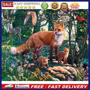 Oil Paint by Numbers Kit Animal Family DIY Picture Drawing Artwork Craft Gifts