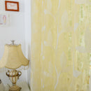 Chic Leaf Type Tulle Door Window Curtain Sheer Scarf Valances (Yellow)