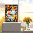 5D DIY Full Round Drill Diamond Painting Gnomes Luminous Rhinestone Draw Pict