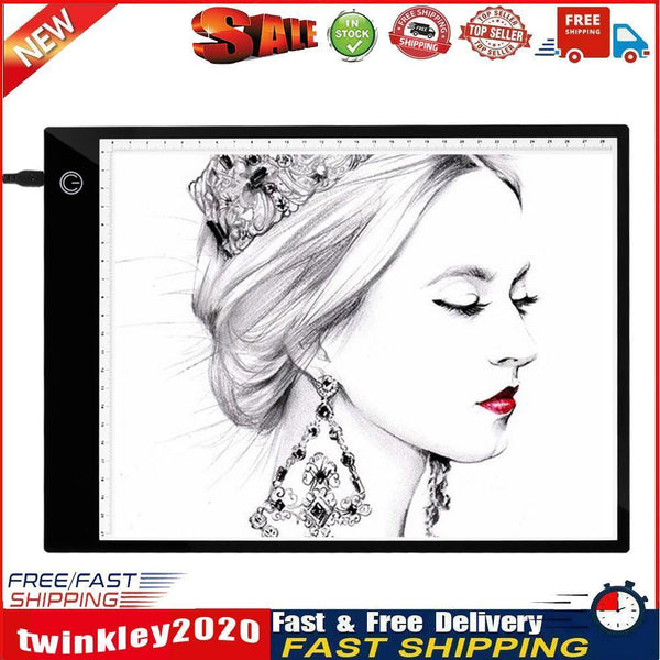 A4 Digital Graphics Tablet LED Drawing Board Light Box Tracing Copy Pad Newly