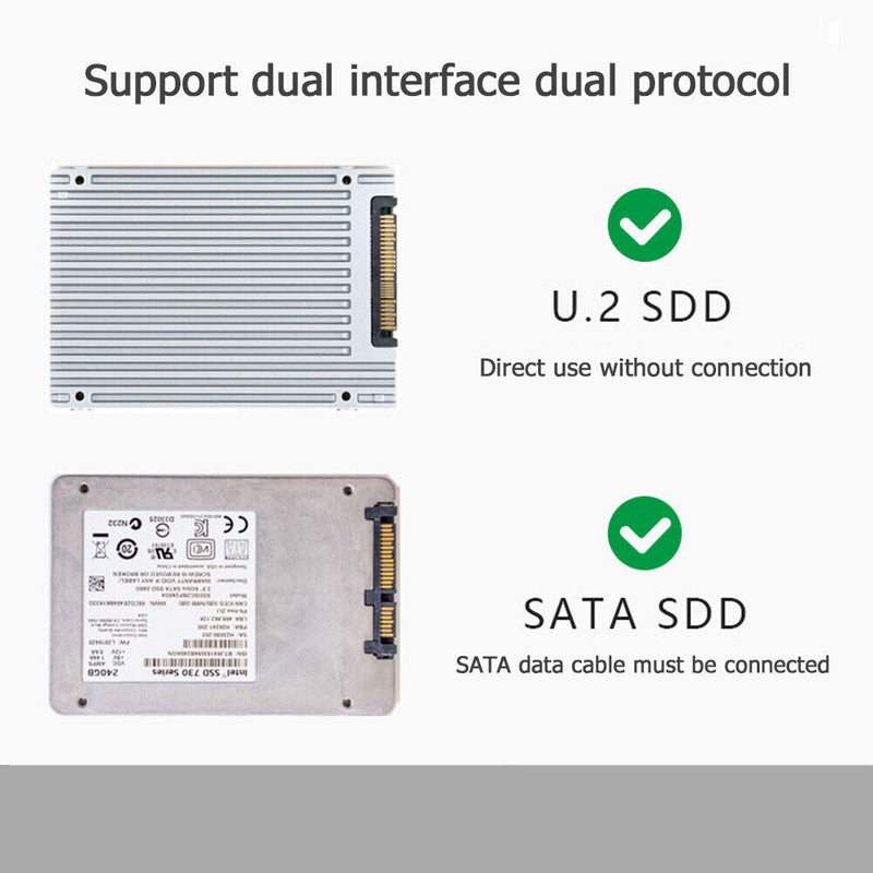 PCIE X4 Riser 3.0 U.2 to PCIE Adapter SFF-8639 to SATA SSD Expansion Card