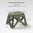 Outdoor Portable Folding Stool Campstool for Adults Children (Army Green)