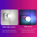USB Plug Lamp USB Book Lamp Eye Protection Small Round Night Light (RGB) Newly