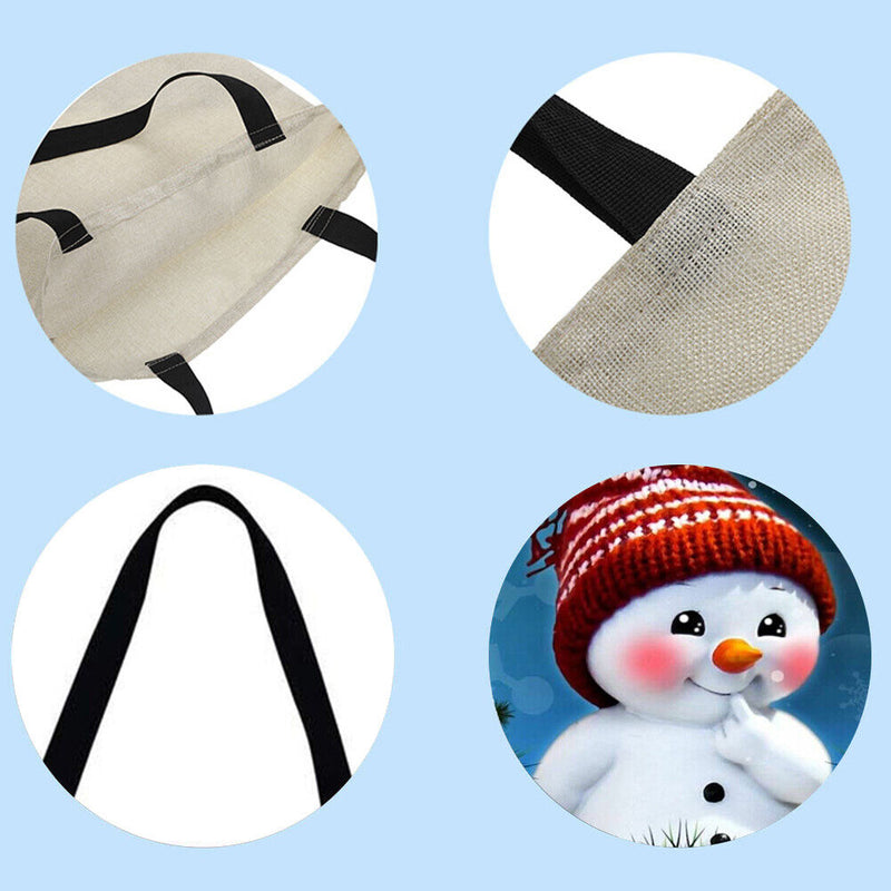 Motingdi Snowman Shopping Bag, Printed, Casual, Large Capacity, 40x